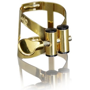 Vandoren LC58AP M/O Ligature and Plastic Cap for Tenor Saxophone. Aged Gold Finish