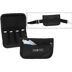 Trumpet Mouthpiece Pouch – Nylon With Zipper Closure, 4-Piece (Black)