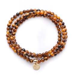 Jewellery: Amuleto Tigerâs Eye Wrap Bracelet - Small bead