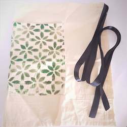 Half (Waist tie) Kitchen Apron - Hand-blocked and Hand-painted - Poutasi Trust Development