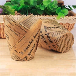 Specialised food: Newspaper Style Cupcake Liners for Baking