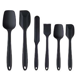 6 Piece Silicone Spatula Baking/Cooking Set