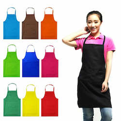 Unisex Adjustable Bib Apron - Plain Front Pocket