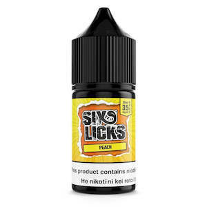 SIX LICKS Salts -Peach 30ml