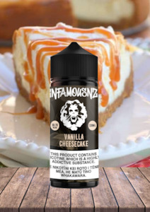 Internet only: Infamous NZ - Vanilla Caramel (Vanilla Cheesecake) 120ml