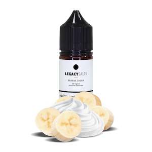 Nz Eliquids: Legacy Salts - Banana Cream (ex-Banana Split) - 30ml