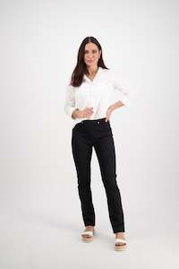 234LW Black - Plain Slim Leg Full Length Lightweight Pull On