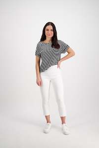 Products: 271LW White - Plain Skinny Leg 7/8 Length Lightweight Pull On