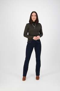 5557 Indigo Denim - Straight Leg Full Length Jean