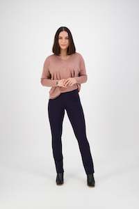 Frontpage: 234 Navy - Slim Leg Full Length Ponti Pull On