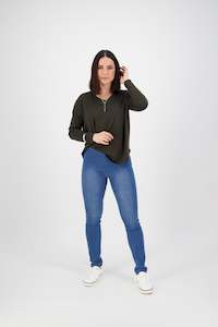 230 New Blue - Skinny Leg Full Length Denim Pull On