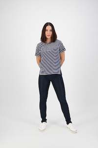 Frontpage: 230 Indigo Denim - Skinny Leg Full Length Denim Pull On