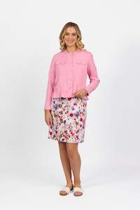 2047N Flamingo - Jacket with Frill Hem