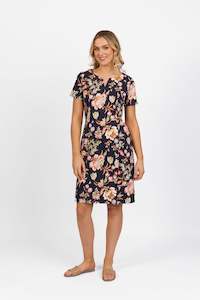 6092LW Freya - Printed Lightweight Fitted Dress with Short Sleeve