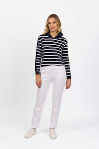 Jeans All: 5012 White Denim - Slim Leg Full Length Jean