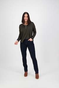 9901 Indigo Denim - Slim Leg Full Length Jean