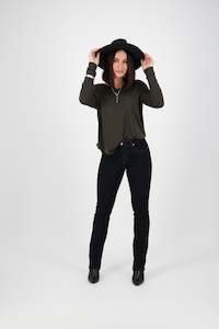 9901 Black Denim - Slim Leg Full Length Jean