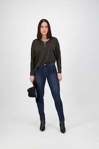 5897 Indigo - Skinny Leg Full Length Jean