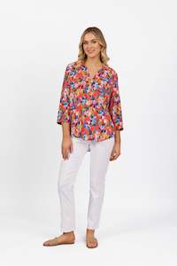 4038 Rio - Open Placket Shirt with Button Tab Sleeve