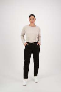 Button Up Pants Outlet: 5982MW Hunter - Ankle Grazer Relaxed Boyfriend Cord Pant