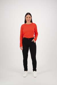 Button Up Pants Outlet: 5894 Plush - Skinny Leg Full Length Ponti Pant with Cuff