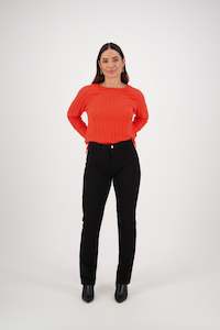 Button Up Pants Outlet: 5803 Plush - Slim Leg Full Length Ponti Pant with Fly