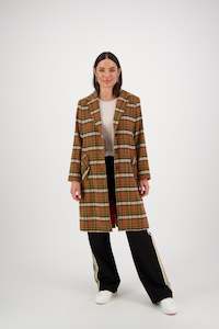 2060A Grove - Longline Winter Wool Coat with Lining and Pockets