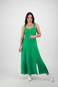 Dresses Outlet: 6074 Kelly Green - Sleeveless Dress with Wide Straps