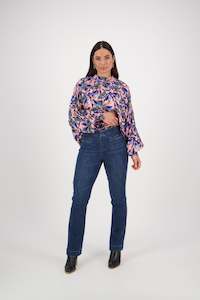 Pull On Pants Outlet: 276 Dark Indigo - Straight Leg Full Length Denim Pull On