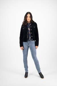 Jackets Permanent: 4051M Midnight - Pinwale Cord Denim Jacket