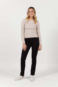 S234 Black (Bliss) - Slim Leg Full Length Pull On