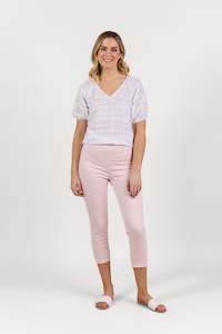 Pull On Pants All: S271LW Powder Pink - Skinny Leg 7/8 Length Lightweight Pull On