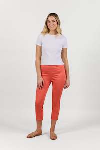 S271LW Tangerine - Skinny Leg 7/8 Length Lightweight Pull On