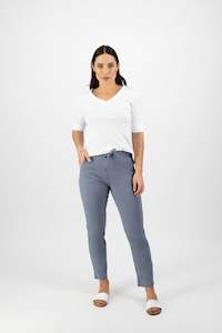 5791 Atlantic - Ankle Grazer Slim Leg Elastic Waist Pant