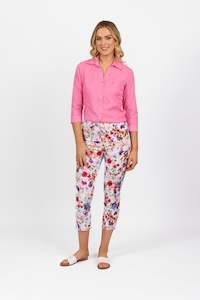 Summer 24: 271LW Burst - Printed Skinny Leg 7/8 Length Lightweight Pull On