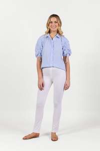 P6116 White - Paris Skinny Leg Full Length