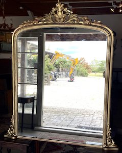 Antique: French Overmantel Mirror