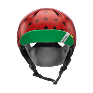 Bicycle and accessory: Bern Nina Satin Red Strawberry w/ Flip Visor