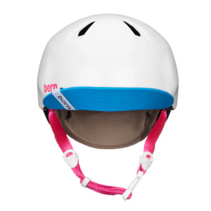 Bern Nina Satin White w/ Flip Visor