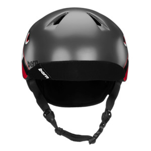 Bicycle and accessory: Bern Nino Satin Grey Flying Tiger w/ Flip Visor