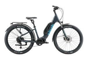 Bicycle and accessory: Sinch Jaunt EZ 2 Electric Bike – Grey/Blue