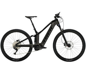 Bicycle and accessory: Trek Powerfly FS 4 Gen 3 – Matte Black /Gloss Black