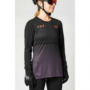 Fox Womens Flexair Long Sleeve Jersey – Black/Purple