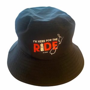 Velo Ronny’s ‘I’m Here For The Ride’ Nylon Bucket Hat