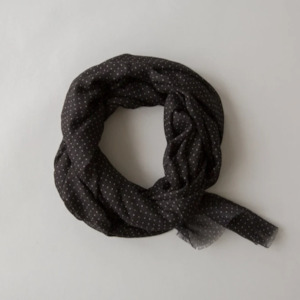 Maxi Scarf |  Spots Black Sand