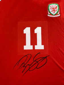 Signed Ryan Giggs Retro Wales Jersey