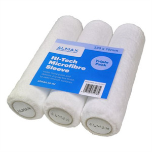 Products: 230mm 10mm Nap Almax Hi-Tec Microfibre Roller Sleeve - 3 Pk