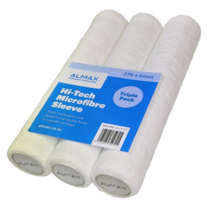 270mm 6mm Nap Almax Hi-Tec Microfibre Roller Sleeve - 3 Pk