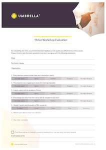 Evaluation Form - Thrive