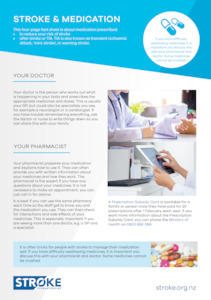 Stroke A4 Brochure - Stroke and Medication